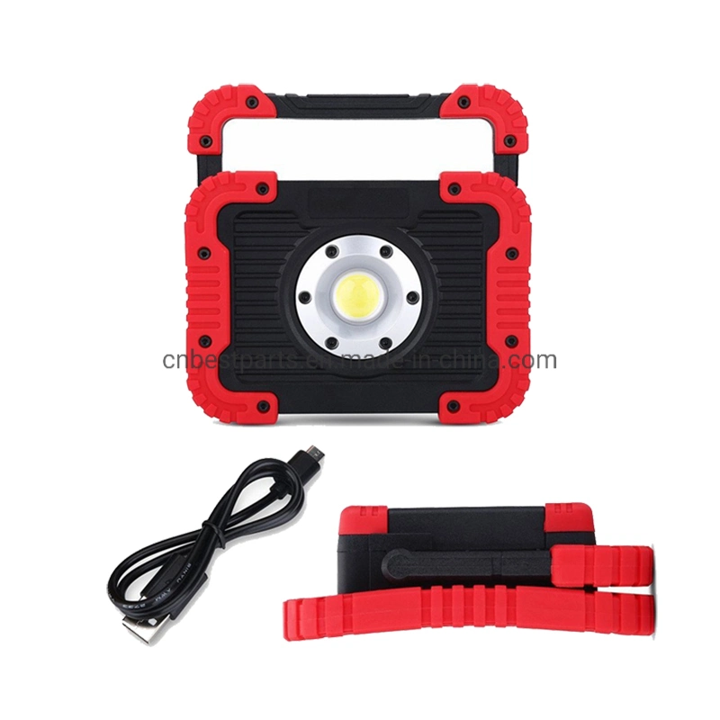 Rotating Handle 10W COB Car Inspection Spotlight 750 Lumen 4400mAh Rechargeable Working Lamp Portable LED Work Light with 3 Flashing Modes